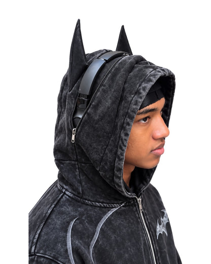 Headphones Hoodie worn